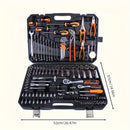 Kit de ferramentas multifuncional portátil para reparo de carros com 46 peças.