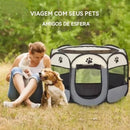 Casinha dobrável grande para cães, 114 x 114 x 58 cm.