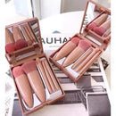 Conjunto de 5 pincéis de maquiagem com espelho super sofisticado.