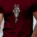 Camiseta masculina 100% algodão - Minimalista com estampa da cruz de Judá Yeshua.