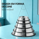 Comedouro antiderrapante em aço inoxidável para cães e gatos.