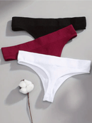 Conjunto de 12 peças de lingerie feminina, estilo canelada riscadinha, sem costura, cintura baixa e confortável.