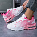 Tênis de corrida feminino em mesh respirável, tênis de estabilidade com amortecimento.