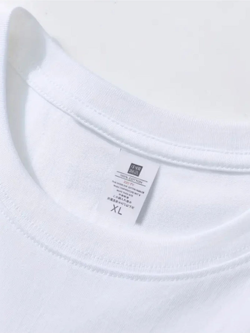 Camiseta masculina 100% algodão - Camiseta minimalista com estampa de avião e gola redonda.