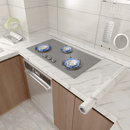 1 rolo de papel de parede com estampa de mármore branco, à prova de óleo, impermeável e resistente ao calor, autoadesivo e decorativo para cozinha, banheiro, quarto e sala de estar. Fácil de aplicar e remover.