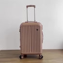 Mala de viagem, Tamanhos 17, 18, 19, 20 e 21 polegadas. Possuem protetores de canto em liga de alumínio resistentes a impactos e trava TSA. Feitas de ABS e fibra de poliéster refinada com superfície lisa.