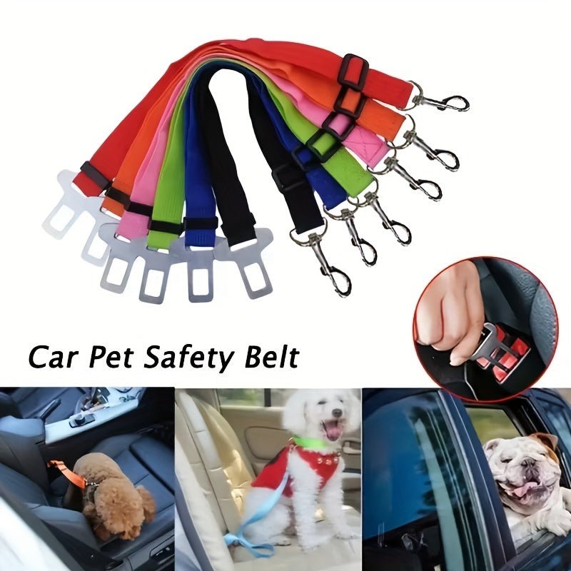 1 unidade de cinto de segurança ajustável para carro, para cães e gatos.