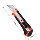 Kit Estilete + 3 Lâminas 18Mm Emborrachado Profissional Alta Durabilidade com Trava.