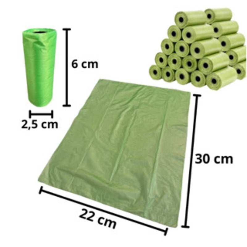 Dispensador de sacos recarregáveis para fezes de animais.