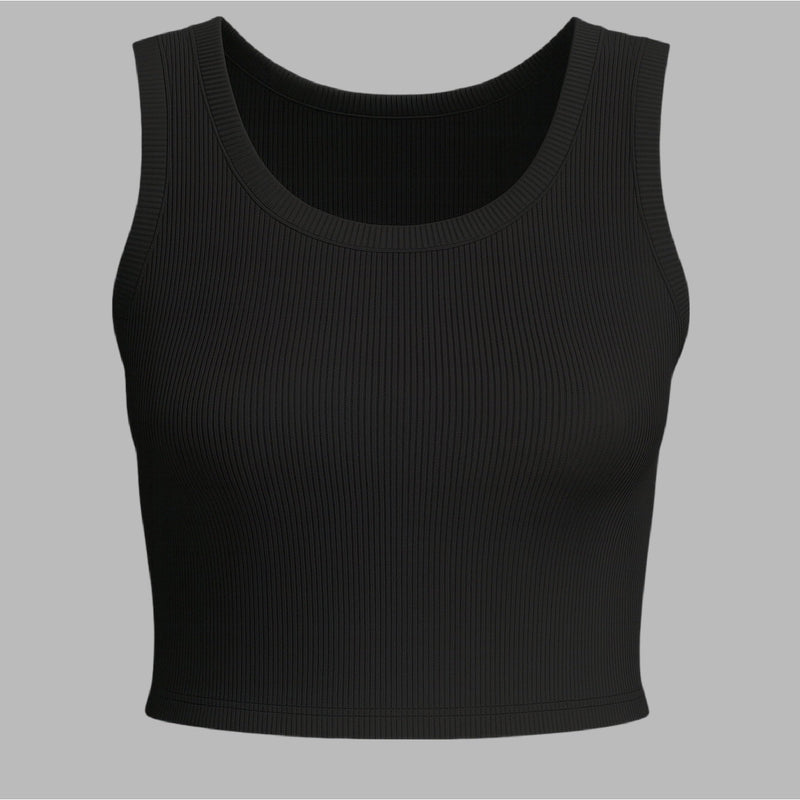 Top cropped canelado premium em 10 cores.