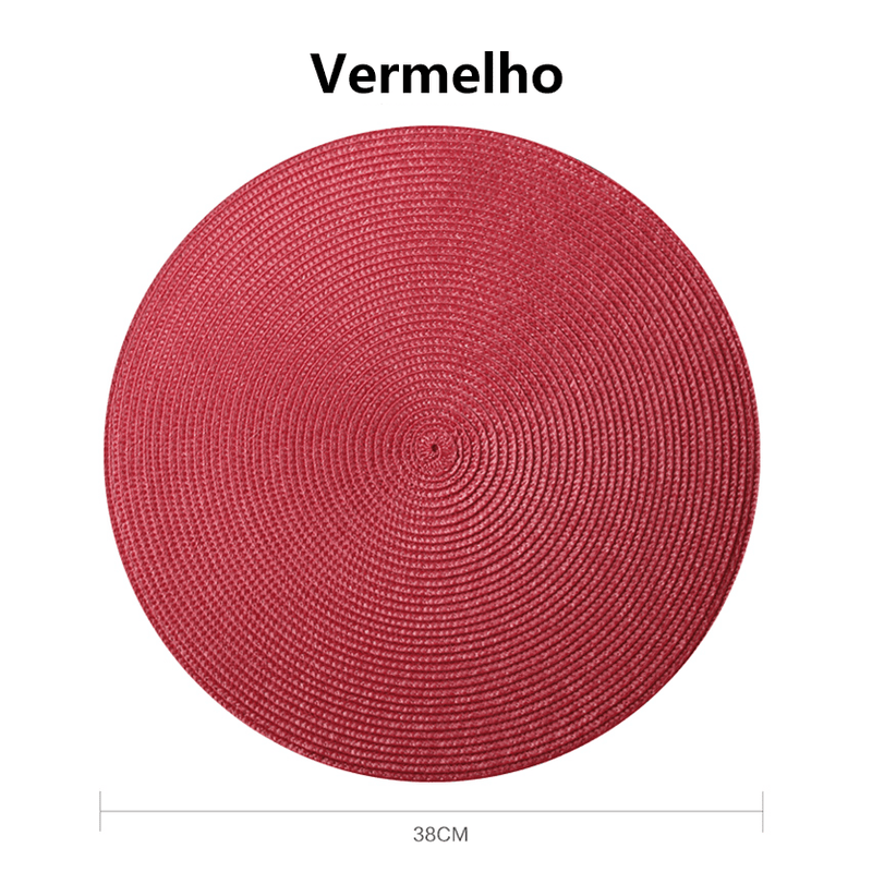 Conjunto American Game com 4 peças: Descanso de prato redondo para mesa de jantar, cozinha, sousplat (4 peças).