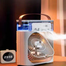 Mini ar condicionado, controlador de clima, umidificador, ventilador, portátil, USB, LED, para quarto, escritório ou mesa.