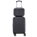 Conjunto de viagem de 10 kg com zíper, rodinhas duplas extensíveis 360° e certificação TSA.