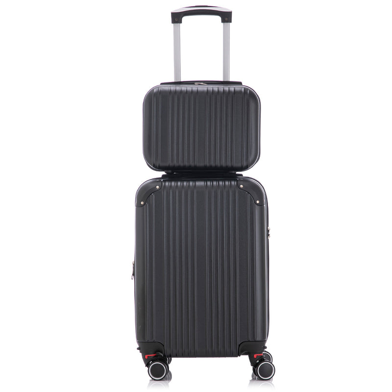 Conjunto de viagem de 10 kg com zíper, rodinhas duplas extensíveis 360° e certificação TSA.