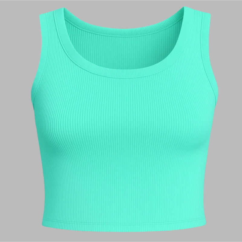 Top cropped canelado premium em 10 cores.