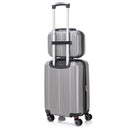 Conjunto de viagem de 10 kg com zíper, rodinhas duplas extensíveis 360° e certificação TSA.