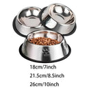 Comedouro antiderrapante em aço inoxidável para cães e gatos.