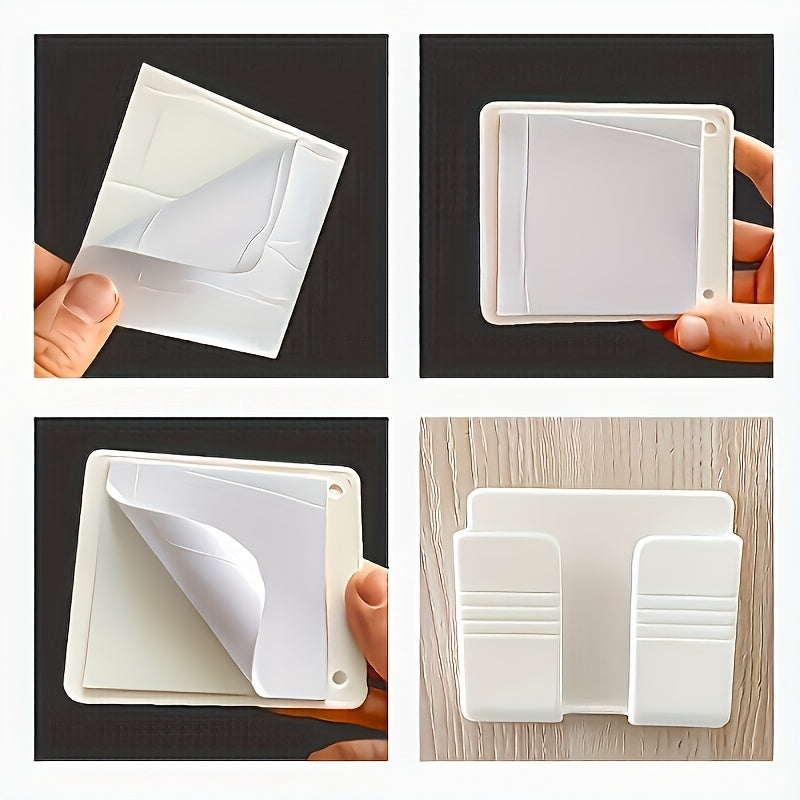 Suporte de parede para celular (1 unidade), material adesivo de policarbonato, sem necessidade de furar.