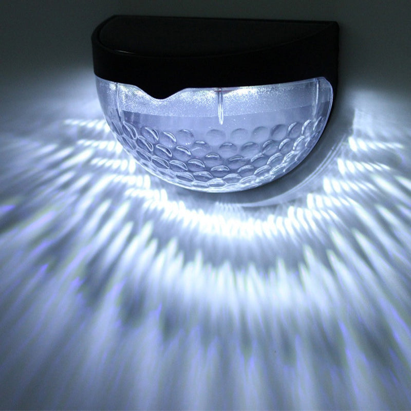 Conjunto de 4 luminárias solares para cerca, deck e parede – Iluminação externa perfeita para cercas, decks, pátios, garagens e escadas.