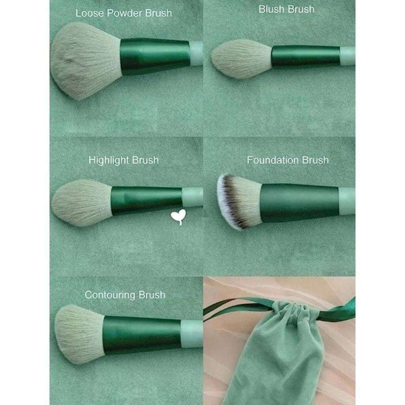 Conjunto de 13 pincéis de maquiagem Kabuki profissionais para contorno.