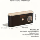 Suporte para escova de dentes com luz UV sem furos (com dispensador automático de pasta de dentes) - Alimentado por energia, múltiplas configurações.