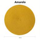 Conjunto American Game com 4 peças: Descanso de prato redondo para mesa de jantar, cozinha, sousplat (4 peças).