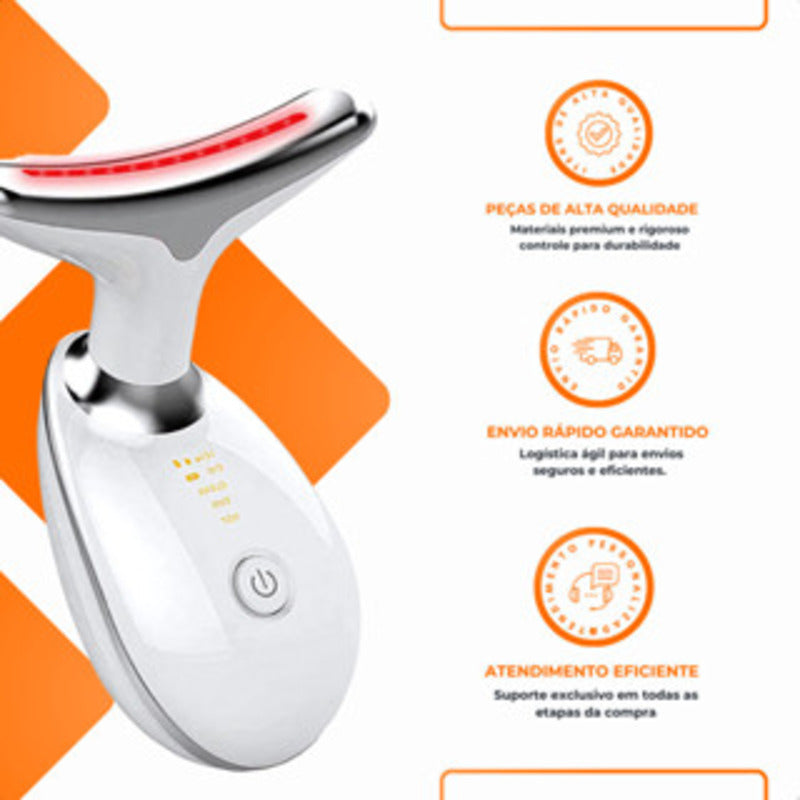 Massageador elétrico facial e para pescoço.