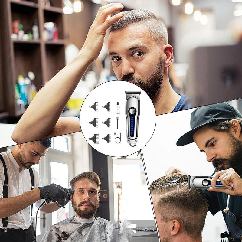 Máquina de cortar cabelo elétrica profissional à prova d'água.