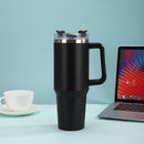 Caneca térmica de aço inoxidável com dupla camada, à prova de vazamentos e isolada