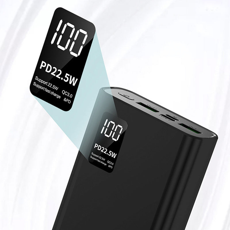 Carregador Portátil Turbo com Tela LCD.