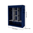 Guarda-roupa portátil, fácil de montar, organizador de armário para roupas, dobrável, não ocupa muito espaço, ideal para apartamentos.