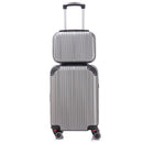 Conjunto de viagem de 10 kg com zíper, rodinhas duplas extensíveis 360° e certificação TSA.