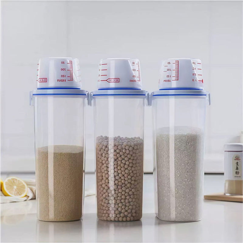 Recipiente hermético para armazenar ração de cachorro, gato, pássaro, cereais, massas e outros alimentos.