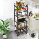 Prateleira Multiuso com 6 Suportes de Aço para Cozinha, Panelas e Outros Objetos - Organizador para Sala de Estar e Quarto.