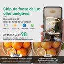 Lustre LED moderno e luxuoso com três anéis, acabamento dourado, semi-embutido, luz brilhante e aconchegante, com interruptor, 110V e 220V