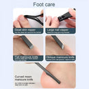 Kit profissional de manicure e pedicure com 16 peças em aço inoxidável.