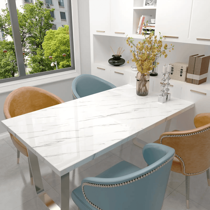 1 rolo de papel de parede com estampa de mármore branco, à prova de óleo, impermeável e resistente ao calor, autoadesivo e decorativo para cozinha, banheiro, quarto e sala de estar. Fácil de aplicar e remover.