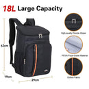 Mochila resistente em tecido Oxford com isolamento térmico, grande capacidade, à prova de vazamentos, portátil, com bolsa de gelo.