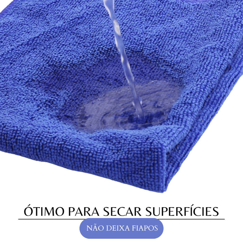 Conjunto de 10 panos de limpeza de microfibra - Alta absorção, multiuso.