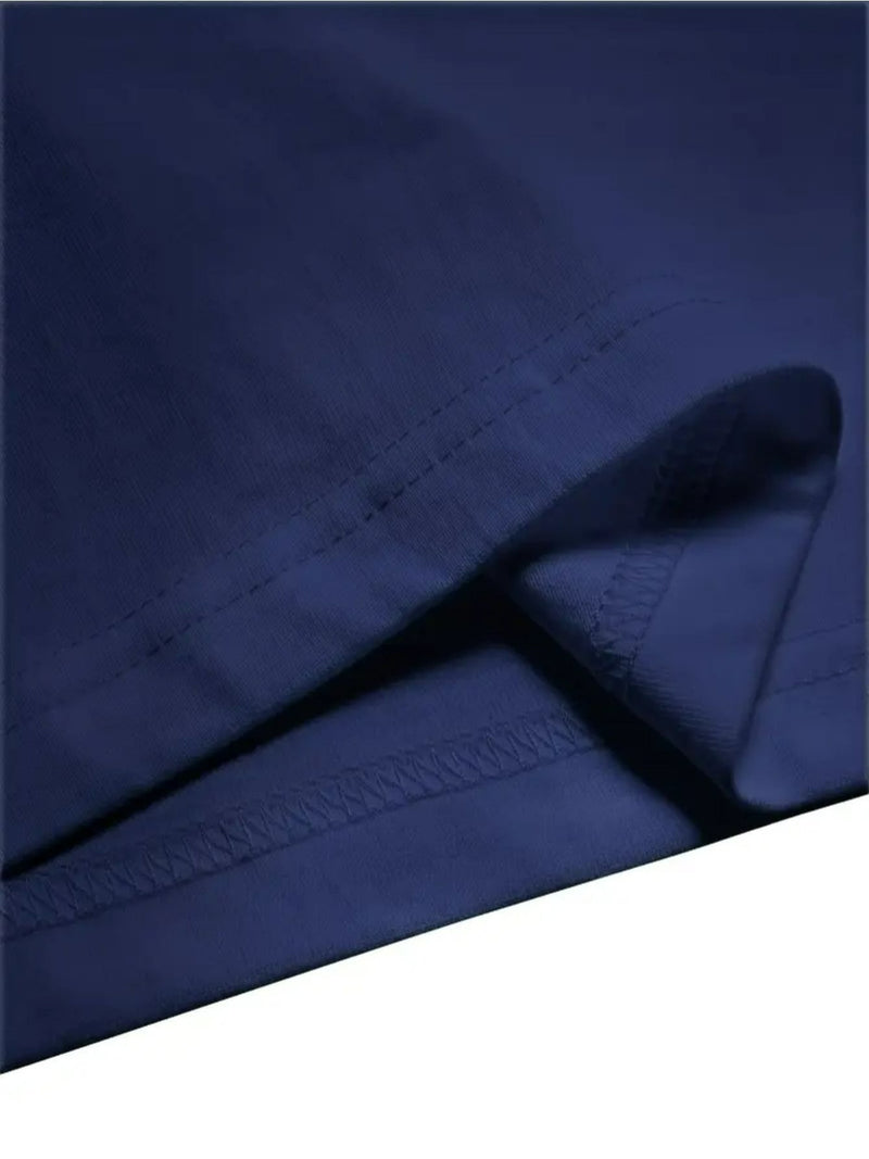 Camiseta masculina 100% algodão - Camiseta minimalista com estampa de cartas de baralho, gola redonda.