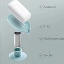 Saboneteira minimalista e criativa com ventosa – Organizador para banheiro e cozinha.