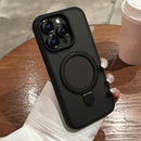 Capa de celular de luxo com suporte magnético, resistente a impactos e com carregamento sem fio.