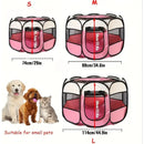 Casinha dobrável grande para cães, 114 x 114 x 58 cm.