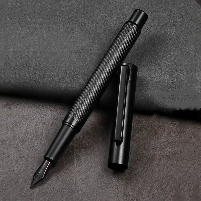 Caneta de Caligrafia Metálica com Ponta Fina e Conversor de Tinta - Ponta Recarregável de 3,4 mm.