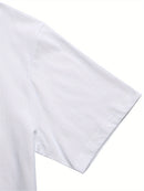 Camiseta masculina 100% algodão - Camiseta minimalista com estampa de gato olhando para a parede.