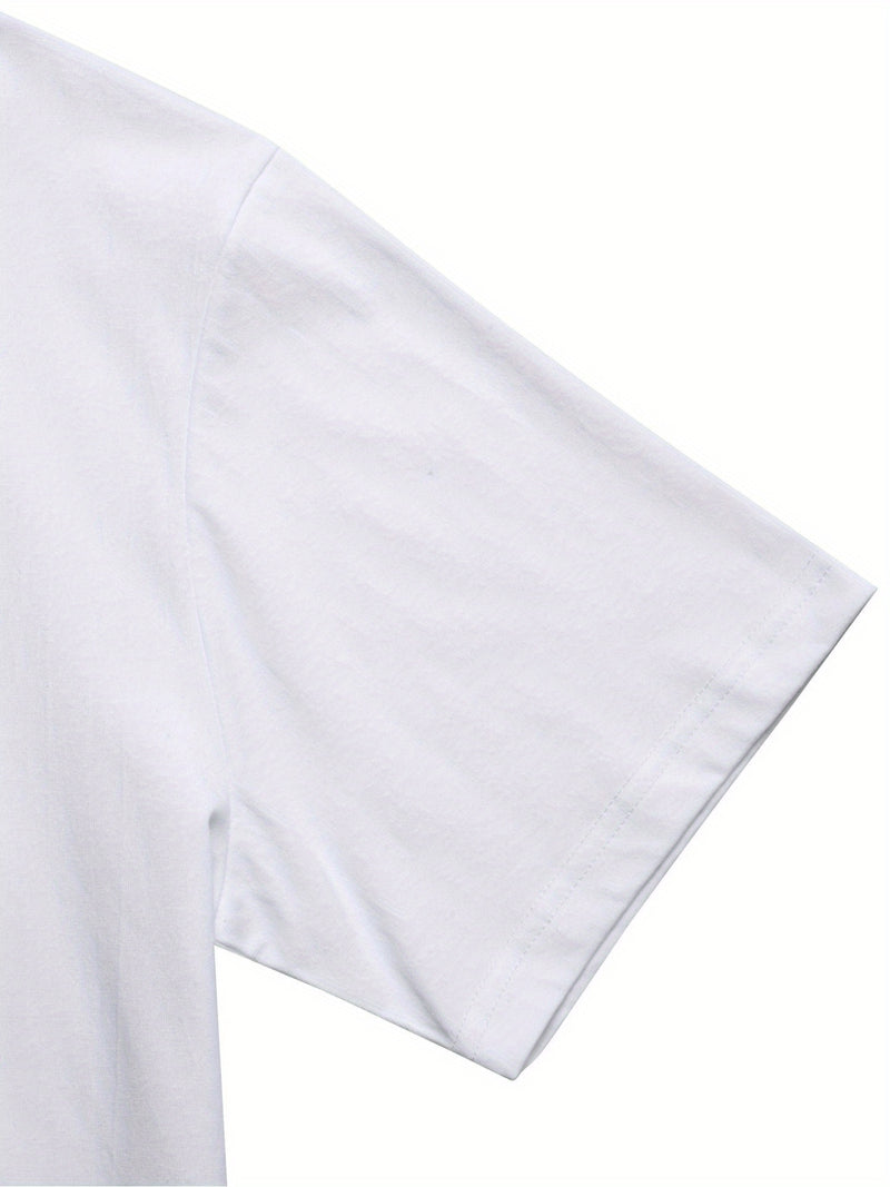 Camiseta masculina 100% algodão - Camiseta minimalista com estampa de gato olhando para a parede.