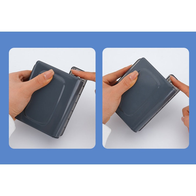 Furadeira de papel compacta e portátil sem furos, com alta precisão e qualidade, ideal para arquivos.