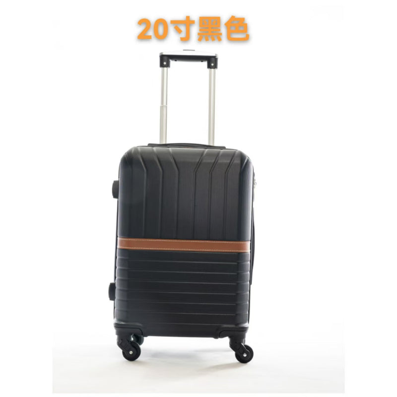 Mala de viagem, Tamanhos 17, 18, 19, 20 e 21 polegadas. Possuem protetores de canto em liga de alumínio resistentes a impactos e trava TSA. Feitas de ABS e fibra de poliéster refinada com superfície lisa.