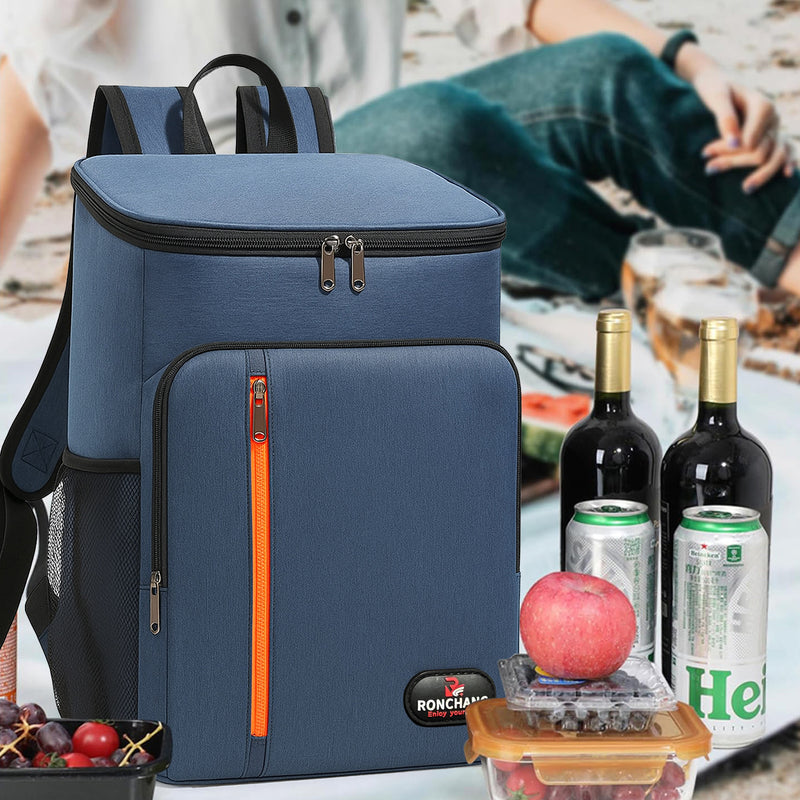 Mochila térmica grande de 20 litros, portátil, à prova d'água e resistente.