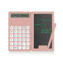 Mini calculadora de escritório com tela sensível ao toque e caneta stylus para caligrafia.